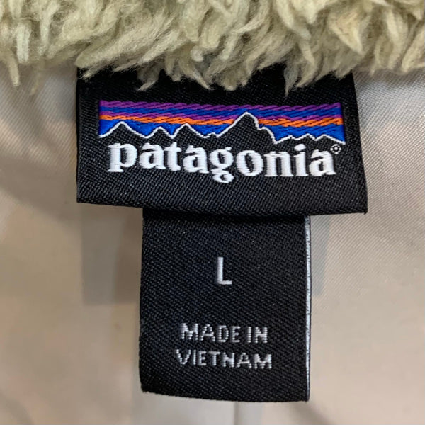パタゴニア PATAGONIA フリースベスト STY25216FA18 ベスト ロゴ ベージュ Lサイズ 201LT-280