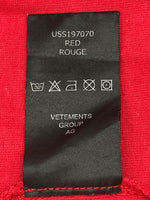 ヴェトモン VETEMENTS 19SS Cartoon Print Tee カートゥーン プリント Tシャツ 赤 USS197070 Tシャツ プリント レッド Mサイズ 104MT-1467