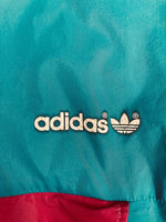 アディダス adidas ヴィンテージ Vintage 万国旗タグ ナイロンジャケット ライトアウター ブルー系 グリーン系 青緑 エメラルドグリーン ジャケット マルチカラー 101MT-3566