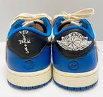 ジョーダン JORDAN Travis Scott × Fragment × Nike Air Jordan 1 Low OG SP Military Blue トラヴィススコット × フラグメント × ナイキ エアジョーダン1 ロー OG SP ミリタリー ブルー DM7866-140 レディース靴 スニーカー ホワイト 23.5cm 101sh-2105