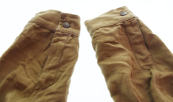 ラルフローレン RalphLauren 90's 三角タグ コットン リネン カバーオール ワークジャケット キャメル 開襟 オープンカラー USA 製 ジャケット ブラウン LLサイズ 103MT-3262