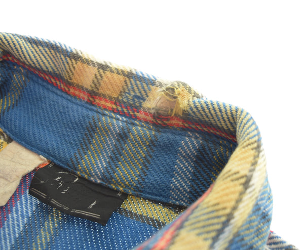 ヴィンテージ Vintage 70s ヘビネル 皿ボタン ネルシャツ 長袖シャツ マルチカラー 103MT-3391