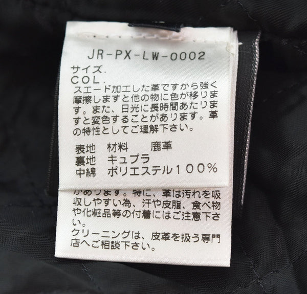 ラルフローレン RalphLauren スウェード レザー ジャケット ブルゾン ディアスキン 鹿革 00's JR-PX-LW-0002 ジャケット ブラック Lサイズ 103MT-2796