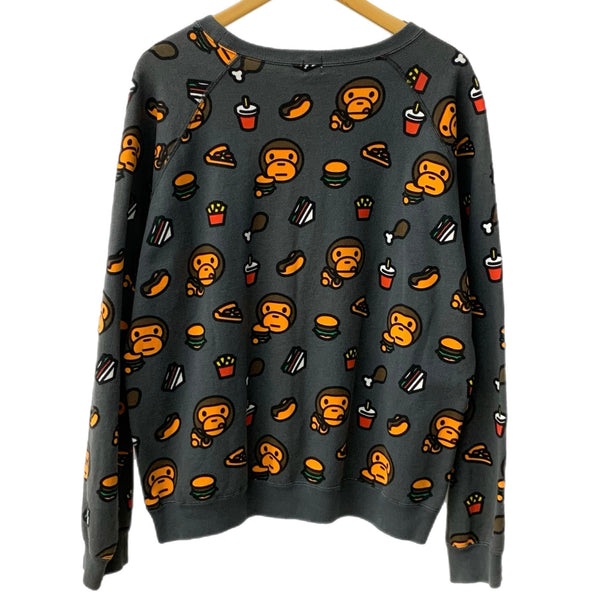 アベイシングエイプ A BATHING APE マイロ milo スウェット ブラック Mサイズ 201MT-4316