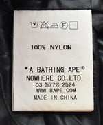 アベイシングエイプ A BATHING APE センターロゴ ナイロンジャケット ジャケット ブラック Lサイズ 103MT-3302