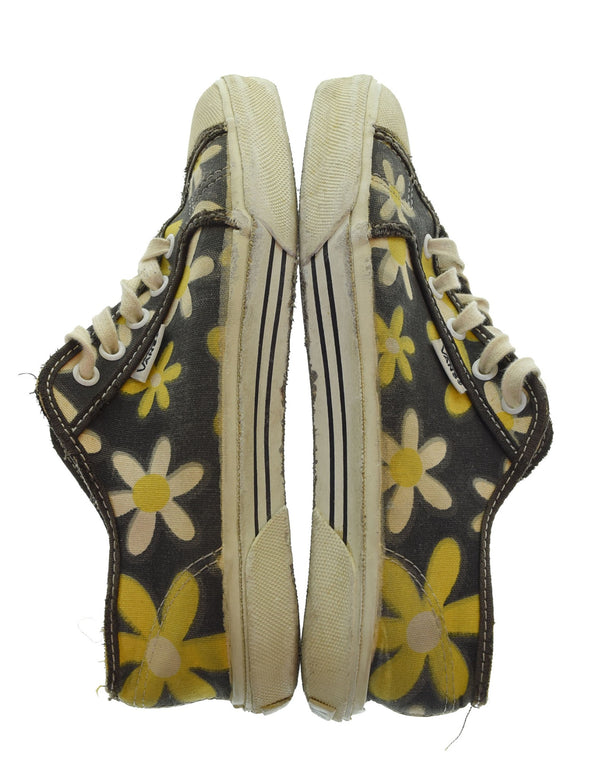 ヴァンズ 90s Made in USA Flower Power 90's USA製 フラワーパワー 花柄 メンズ靴 スニーカー ブラック 8 1/2 103S-1125