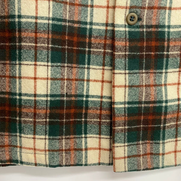 【曜日割引対象外】 ペンドルトン PENDLETON 70's USA製 ネルシャツ ウールシャツ  長袖シャツ グリーン XLサイズ 201MT-4567 VB