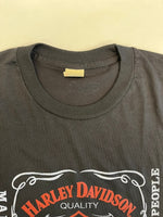 ハーレーダビッドソン Harley-Davidson ©1982 80s 80's SCREEN STARS USA製 イーグル ヴィンテージ Tシャツ ブラック Mサイズ 101MT-4933