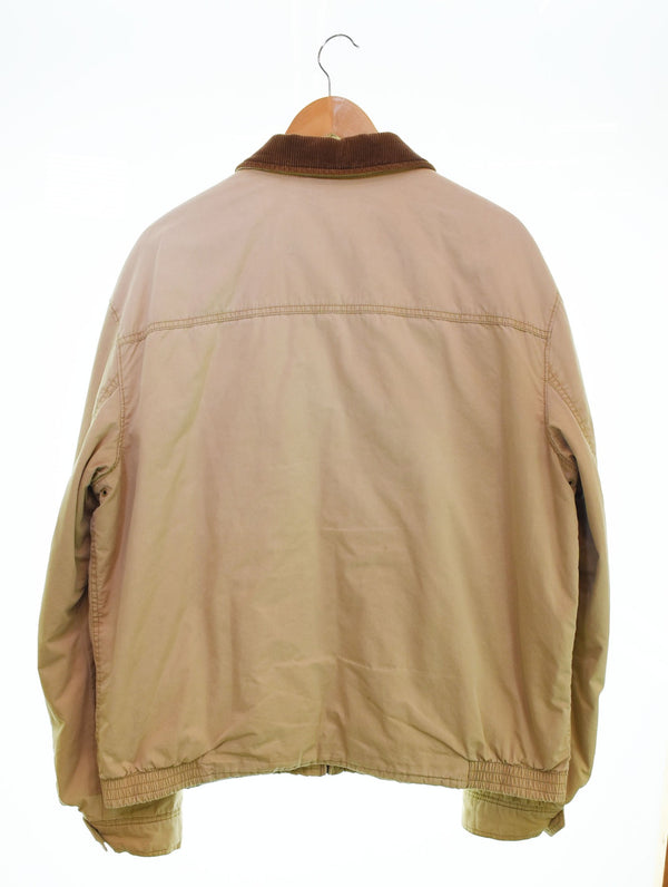 ラルフローレン RalphLauren 90s スウィングトップ ブルゾン 中綿 チンストラップ TALONジッパー ジャケット ベージュ LLサイズ 103MT-2630