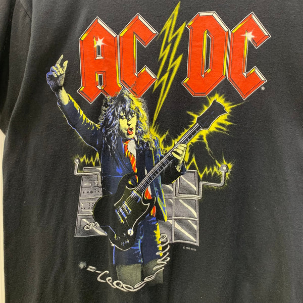 【曜日割引対象外】 バンド band 80's 80s 80年代 1986 AC/DC Who Made Who Tour Band T-shirt Tシャツ ブラック Mサイズ 201MT-3613 VB