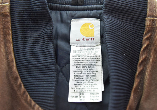 カーハート Carhartt USA製 Duck Vest ダックベスト 2XL 茶 2XL ベスト ブラウン 3Lサイズ 103MT-2464
