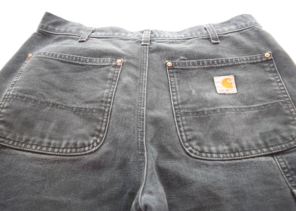 カーハート carhartt USA製 ダブルニー ペインターパンツ 32×30  黒 デニム ブラック 32 103MB-417