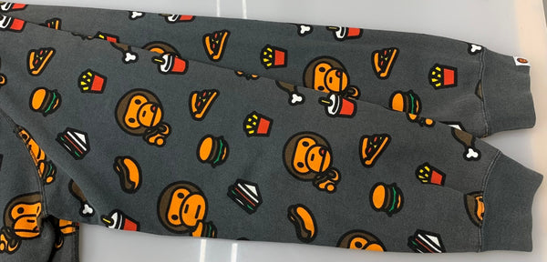 アベイシングエイプ A BATHING APE マイロ milo スウェット ブラック Mサイズ 201MT-4316