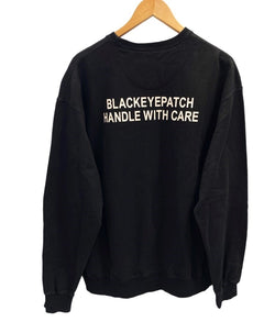 ブラックアイパッチ BlackEyePatch Handle With Care Crew Sweat 取扱注意 プルオーバー トレーナー 黒 XL スウェット ロゴ ブラック LLサイズ 101MT-2209