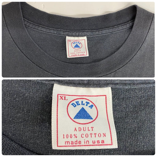 【曜日割引対象外】 ヴィンテージ vintage 90's マルボロ Marlboro snake pass DELTA USA製 ポケット Tシャツ ブラック XLサイズ 201MT-4489 VB