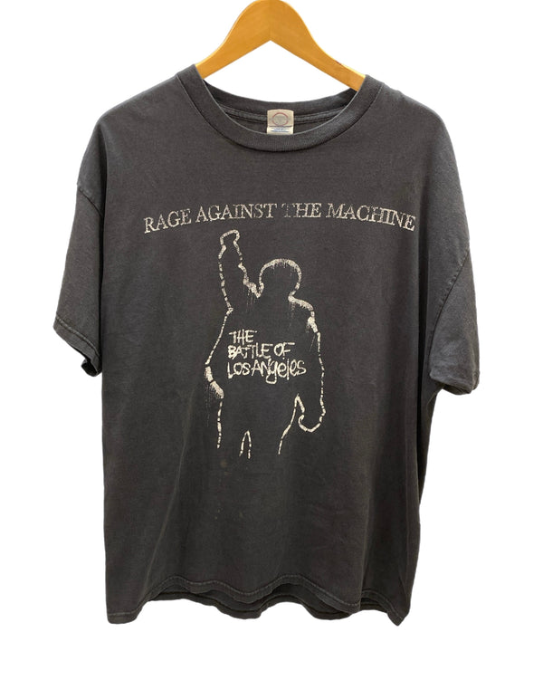 バンドTシャツ BAND-T 00s 00’s DELTA RAGE AGAINST THE MACHINE  レイジアゲインストザマシーン THE BATTLE OF LOSANGELES 　 XL Tシャツ プリント ブラック LLサイズ 101MT-2282