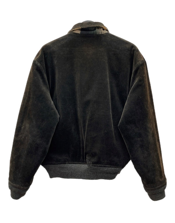 ダブルアールエル RRL 90s 90年代 3つ星タグ リバーシブル ウール コーデュロイ ブルゾン アウター  ジャケット チェック マルチカラー Sサイズ 104MT-2286