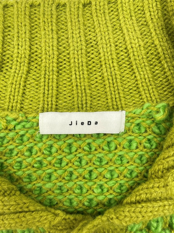 ジエダ Jieda 23AW POPCORN SKIPPER KNIT ポップコーン スキッパー ニット ニットポロ ヘンリーネック 緑 Jie-23W-KN03 サイズ 2 セーター 無地 グリーン 104MT-1015