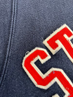 チャンピオン Champion 90s～ ヴィンテージ vintage 刺繍タグ リバースウィーブ REVERSE WEAVE カレッジロゴ USA製 アメリカ製 スウェット ネイビー Lサイズ 101MT-4475