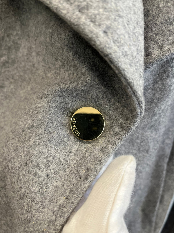テッドベーカー Ted Baker 無地 コート グレー サイズ2 101LT-242