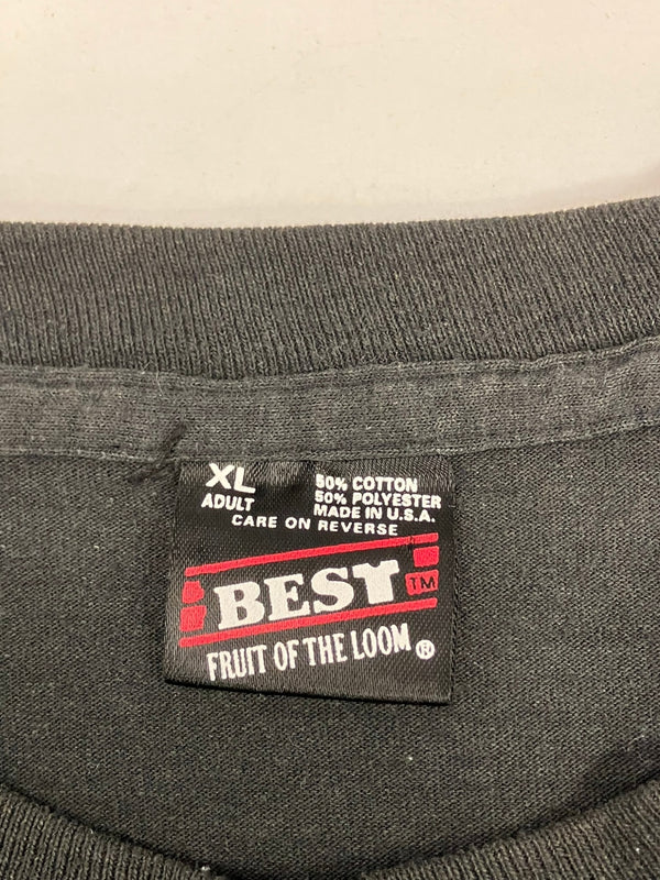 US US古着 90’s 90年代 FRUIT OF THE LOOM BESTタグ RED DOG レッドドッグ アニマルプリント 企業モノ VINTAGE ヴィンテージ XL Tシャツ ブラック LLサイズ 101MT-5057