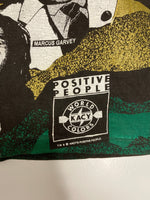 "ヴィンテージ VINTAGE  ITEM 90s 90's POSITIVE HISTORY オールオーバープリント GREEN GOLD 偉人 タグ欠損 (実寸をご確認ください) Tシャツ プリント ブラック フリーサイズ 101MT-2281 "