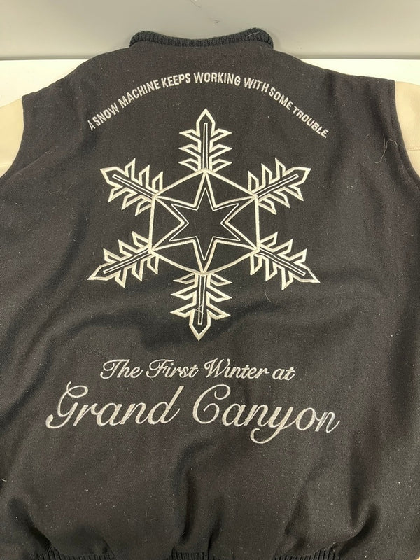 グランドキャニオン GDC 90s 00s 初期 grand canyon 2000 スタジャン レザー ウール切り替え 裏原 ヴィンテージ 黒 ジャケット ブラック Mサイズ 101MT-5197