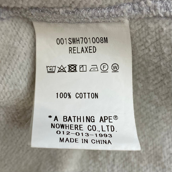 ア ベイシング エイプ A BATHING APE スウェット 霜降りグレー 001SWH701008 スウェット グレー 2XLサイズ 201MT-4615