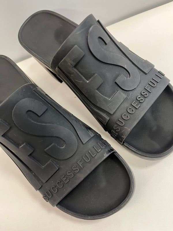 ディーゼル DIESEL ロゴ ラバー ヒールサンダル 黒 レディース靴 サンダル その他 ブラック サイズ38 101sh-2395