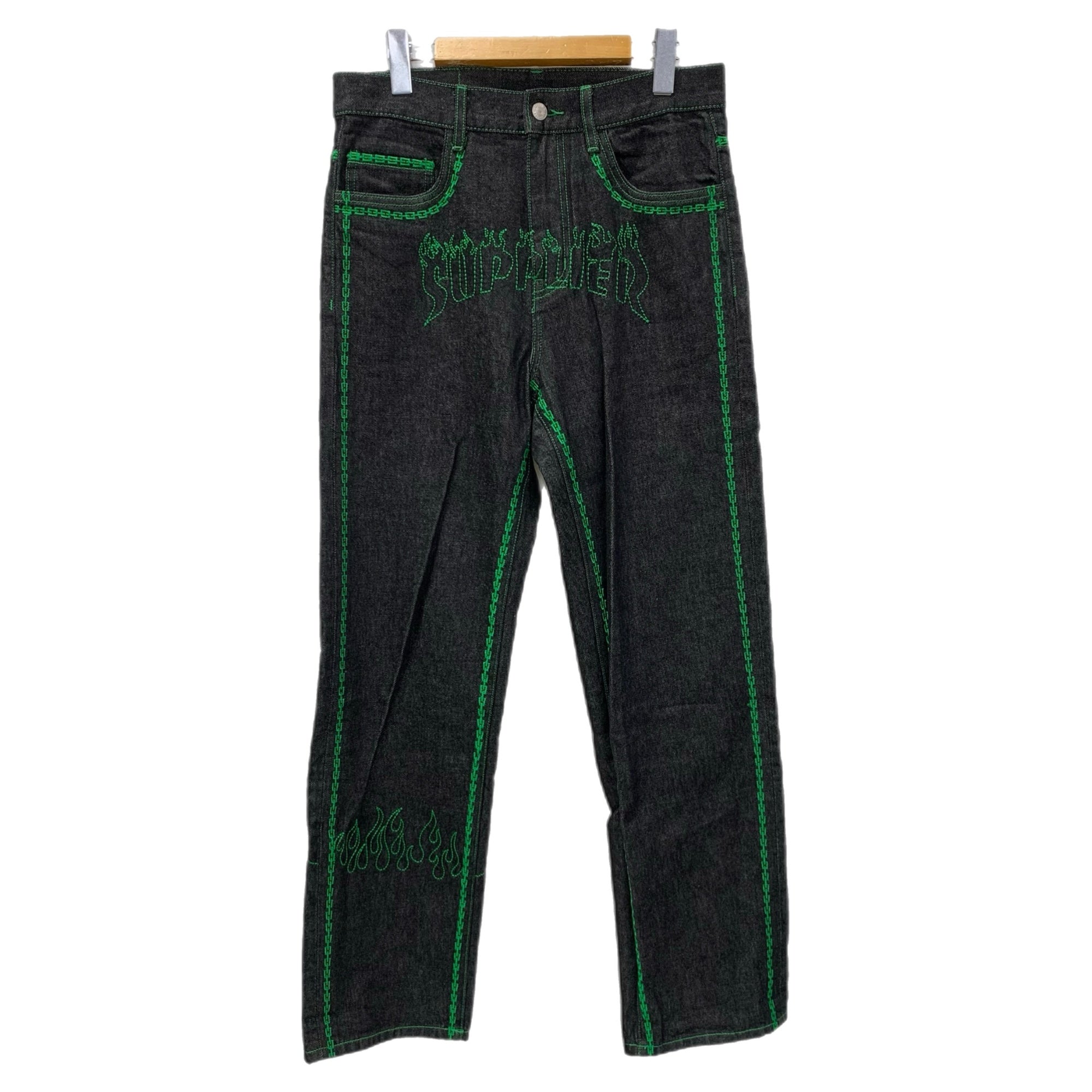 サプライヤー SUPPLIER FIRE PATTERN STITCH LOGO DENIM デニム