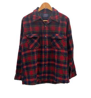 70年代Pendletonチェック柄ネルシャツ Mサイズ ペンドルトン PENDLETON 70's 70年代 ウール チェックシャツ ボード