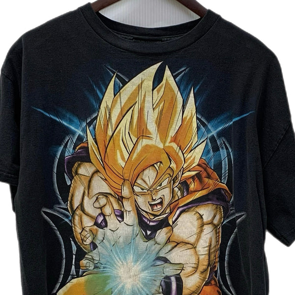 【曜日割引対象外】 アニメ Dragon Ball Z 孫悟空 かめはめ波 Tシャツ ブラック 201MT-3639 VB