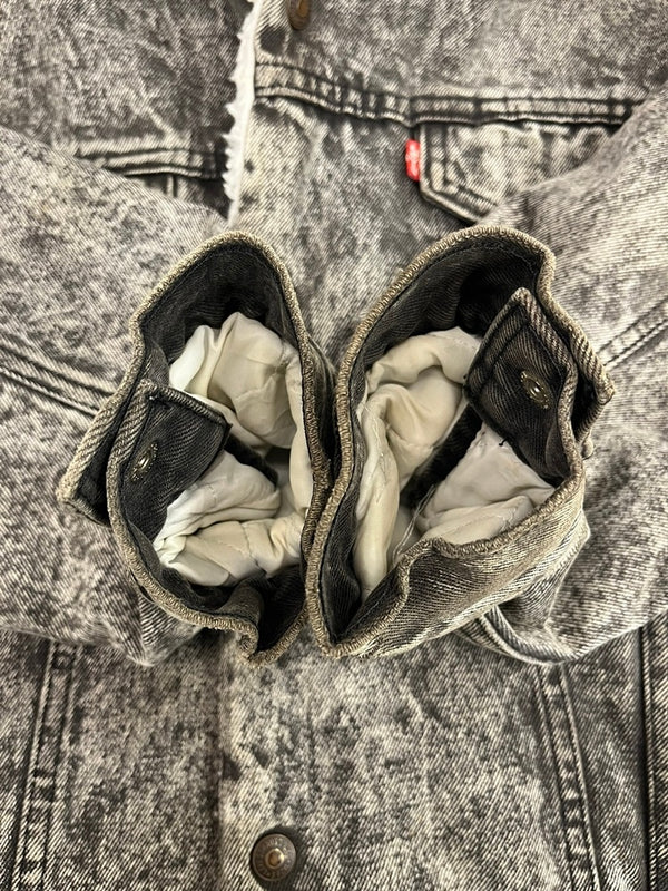 リーバイス Levi's 80s 80's ブラックデニムボアジャケット USA製 ヴィンテージ 黒 70609-0253 ジャケット ブラック Mサイズ 101MT-5293