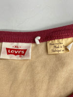 リーバイス Levi's  LVC LEVI'S VINTAGE CLOTHING 復刻 BATTERY BACK PATCH 染み込み リンガーT  PC9-A4398-0000 XL Tシャツ プリント ベージュ 104MT-227