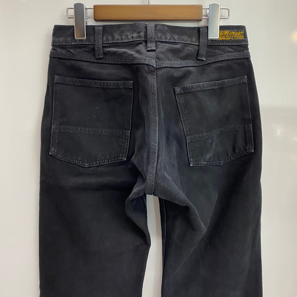 【曜日割引対象外】 アイアンハート IRON HEART ダブルニー ワークパンツ カーゴパンツ ブラック W29サイズ 201MB-1122 VB