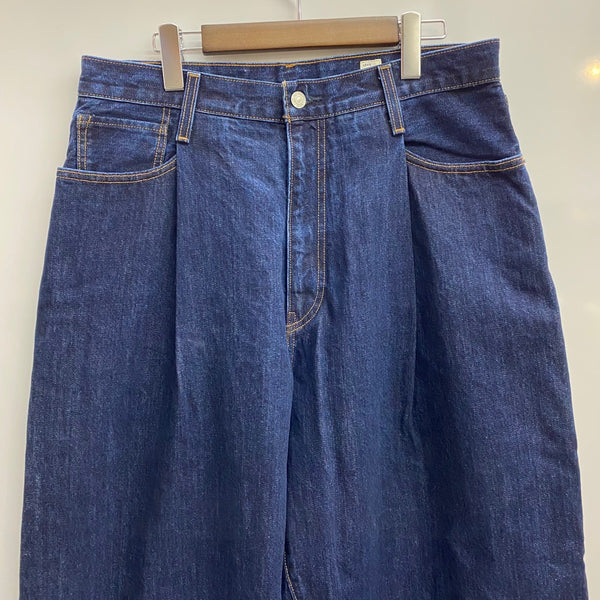 【曜日割引対象外】 リーバイス Levi's WIDE PLEAT CROP バギー ワイドパンツ blue tab デニム ブルー W32サイズ 201MB-856 VB