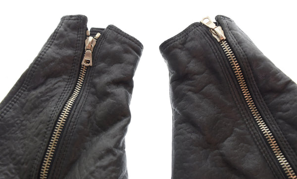 ヴェルサーチ VERSACE 80's シアリングカラー レザージャケット ジャケット ブラック 103MT-3508