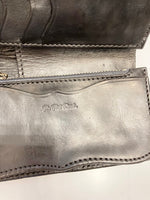 フラットヘッド THE FLAT HEAD レザー ミドルウォレット 折財布  黒  小銭入れ有り カードポケット有り 札入れ有り リザード系 財布・ケース メンズ財布 ブラック 101wal-36