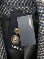 ラルディーニ LARDINI WOOL CHESTER COAT ウール チェスター コート アウター ジャケット アルパカ 青 IG23177AE 46 コート チェック ブルー 104MT-863