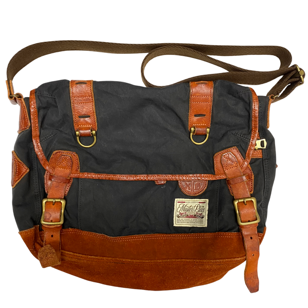 マスターピース MASTERPIECE x Smith Butler レザー 1661 バッグ メンズバッグ ショルダーバッグ・メッセンジャーバッグ ブラック 201goods-773