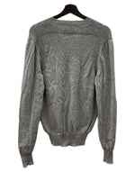 メゾンマルジェラ Maison Margiela REPLICA V-NECK LOWGAGE SWEATER Vネック ローゲージ セーター ニット 薄手 灰 S50HA0739 S16007 セーター 無地 グレー Mサイズ 104MT-2209