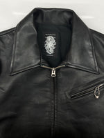 アカンサス ACANTHUS LEATHER JACKET レザー ジャケット シングル ライダース バイカー レーサー アウトドア アウター 黒 ジャケット 無地 ブラック Mサイズ 104MT-1698