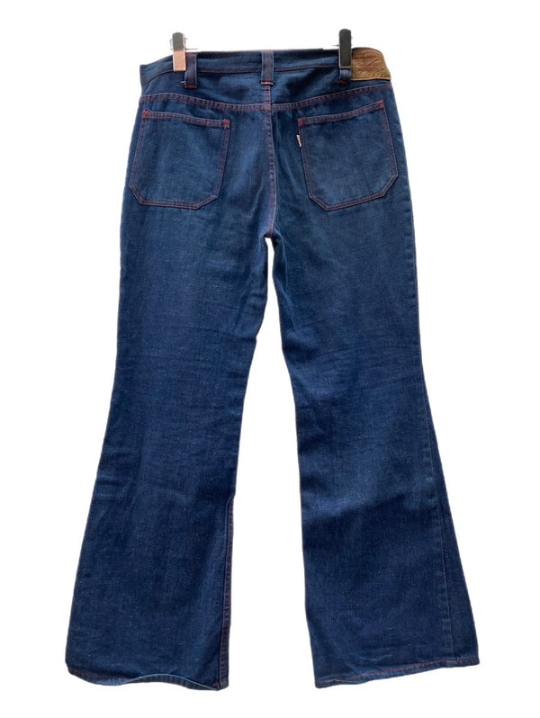 リーバイス Levi's 610 78 BIG E 70s 70年代 フレアパンツ ベルボトム ブーツカット セーラーパンツ マリン 白タブ ボタン裏375 紺 デニム ネイビー W33 L32 104MB-265