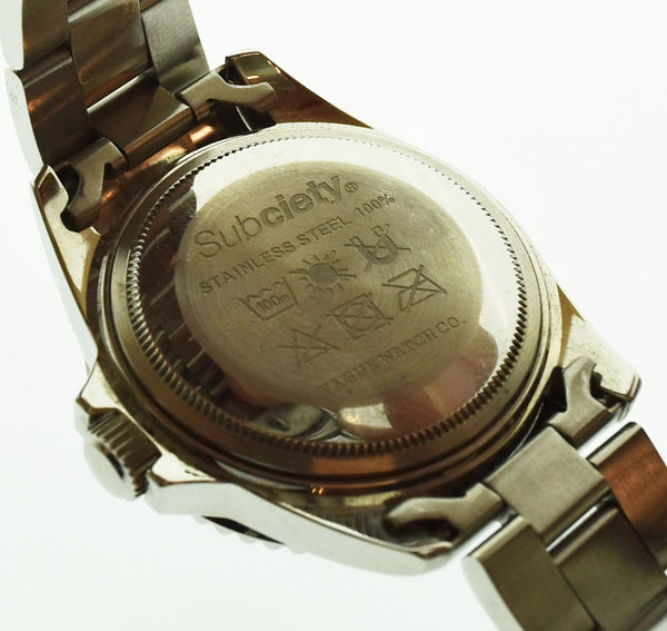 ヴォーグウォッチコー VAGUE WATCH Co. ×Subciety Diver’s Son ダイバーズサン コラボモデル メンズ腕時計シルバー 103T-50