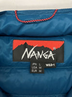 ナンガ NANGA INNER DOWN JACKET インナー ダウン ジャケット ノーカラー アウトドア WILD-1 紺 ジャケット ロゴ ネイビー Lサイズ 104MT-877