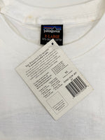 パタゴニア PATAGONIA 90s Vintage ヴィンテージ  USA製 DEADSTOCK デッドストック surfboards サーフボード プリントTシャツ ロゴ  XL Tシャツ ホワイト LLサイズ 101MT-4705