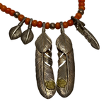 【曜日割引対象外】 【中古】タディアンドキング TADY&KING フェザー シルバー ビーズ セット ペンダントトップ メンズジュエリー・アクセサリー インディアンジュエリー ネックレス・ペンダント シルバー 201goods-581 VB