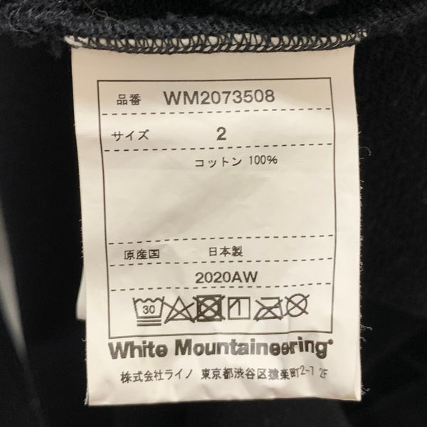 ホワイトマウンテニアリング WHITE MOUNTAINEERING LOGO PRINTED HOODIE WM2073508 パーカ ブラック 2サイズ 201MT-3299