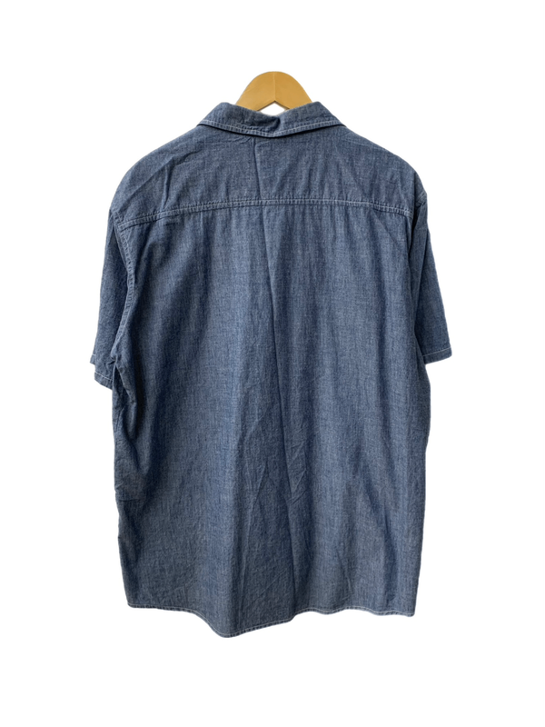 テンダーロイン TENDERLOIN 初期 ワークシャツ 半袖シャツ ロゴ ブルー 201MT-2452