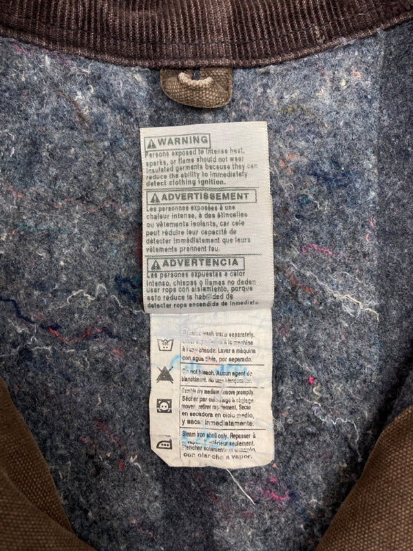 カーハート Carhartt MICHIGAN CHORE COAT ミシガン チョア コート カバーオール 裏ブランケット ボタン アウター ジャケット 茶 C02 CHT ジャケット ロゴ ブラウン XLサイズ 104MT-1876